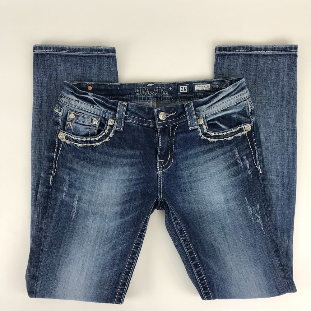 🔴SOLD Miss Me Womens Easy Straight Jeans 28 - Picture 4 of 8